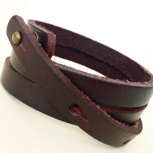 Baps Infinity Unisex Leather Wrap Bracelet